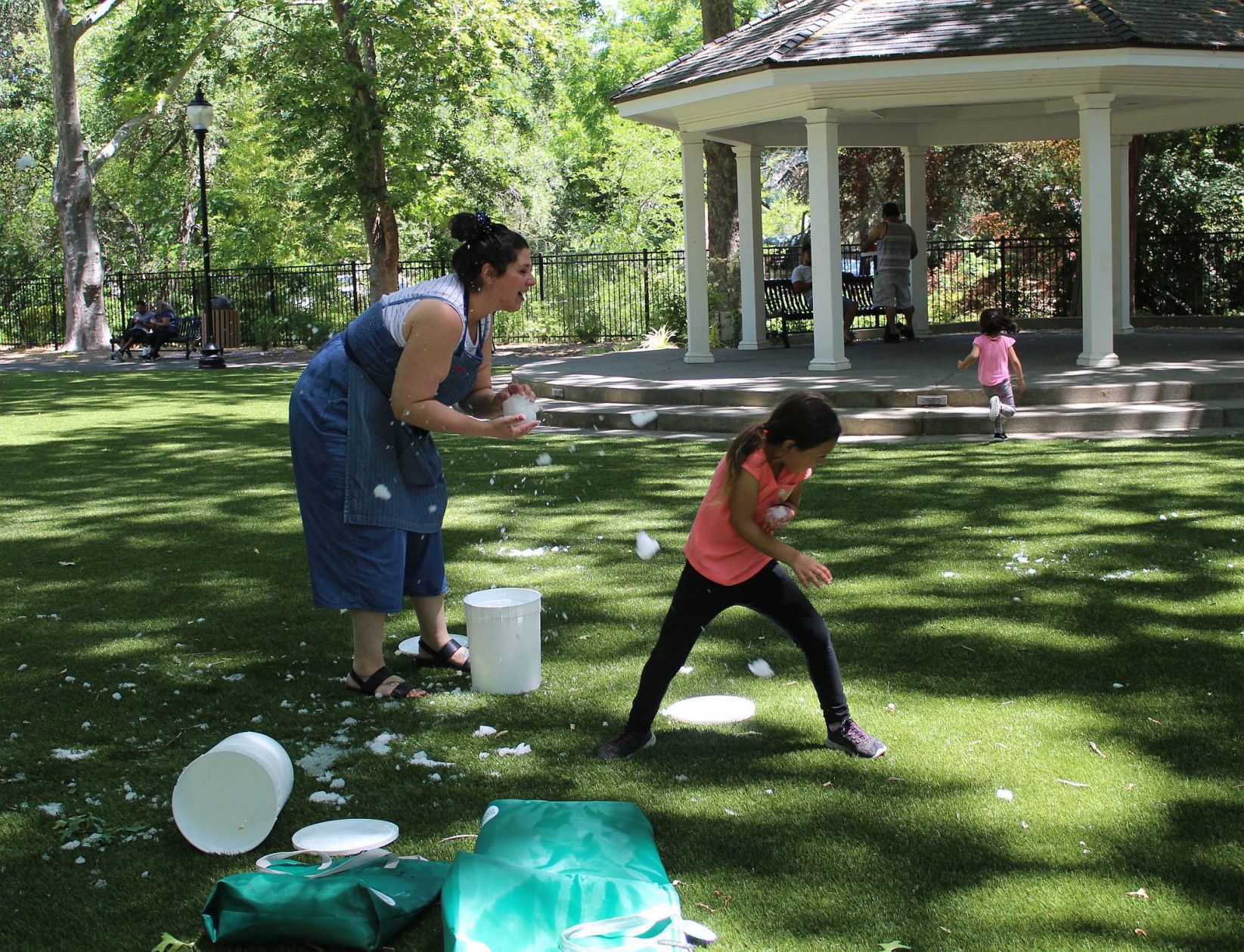 Calistoga snowball fight